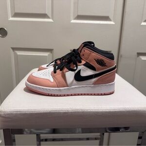 Jordan Women's Sneakers in Pink, Black, and White